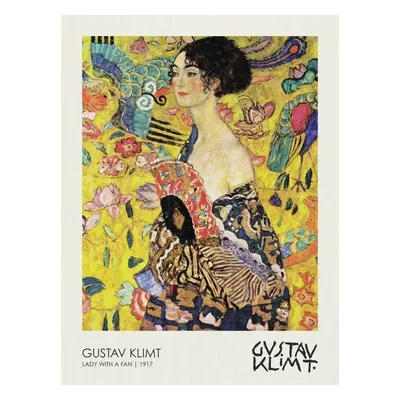 Reprodukció A hölgy a legyezővel, Gustav Klimt