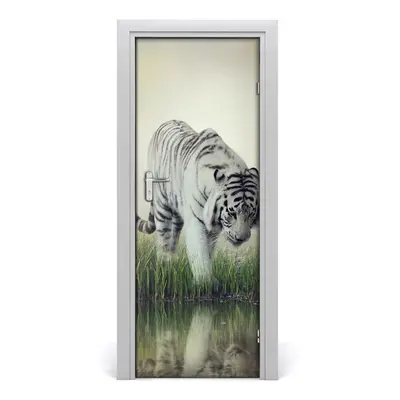 Ajtómatrica fehér tigris 75x205 cm