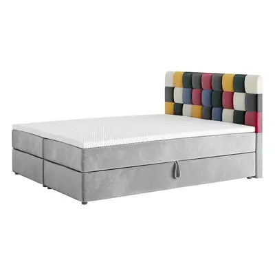 APPLE boxspring kárpitozott ágy + Fedő, 140x200, itaka 14/piros