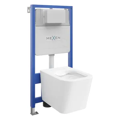 Mexen Fenix Slim, rejtett modul és függő WC Teo, fehér, 6103385XX00