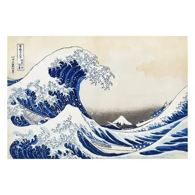 Reprodukció A nagy hullám Kanagavánál, Katsushika Hokusai