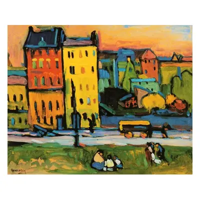 Reprodukció Houses in Munich (1908), Wassily Kandinsky