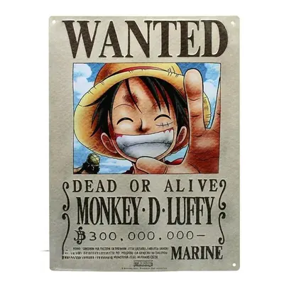 Fém tábla One Piece - Luffy Wanted