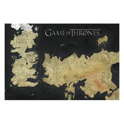 Művészi plakát Game of Thrones - Westeros Map