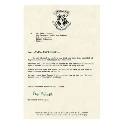 Művészi plakát Harry Potter - Acceptance Letter