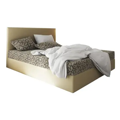 ELONA 2 kárpitozott boxspring ágy, 90x200, dolaro 100/flowers 48, balos