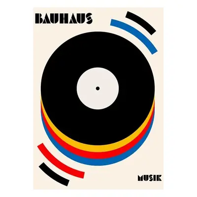 Illusztráció Bauhaus Musik Retro Illustration, Retrodrome