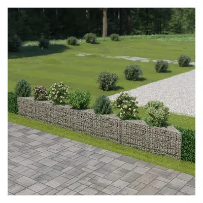 vidaXL horganyzott acél gabion fal 450 x 30 x 50 cm