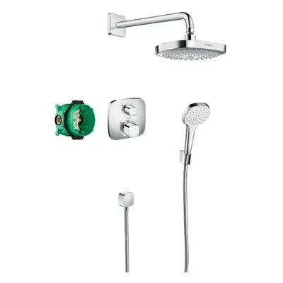 Zuhanyrendszer Hansgrohe Ecostat vakolat alatti résszel együtt króm 27294000