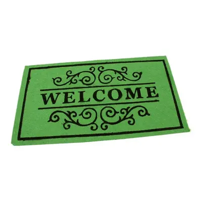 Textil tisztítószőnyeg Welcome Deco 33 x 58 x 0,3 cm, zöld