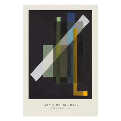 Reprodukció Construction (Original Bauhaus in Black, 1924) - Laszlo / László Maholy-Nagy