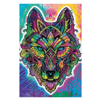 Plakát Dean Russo - Wolf Shaman Pop Art