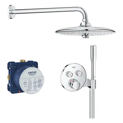 Grohe Grohtherm SmartControl, Tökéletes zuhanykészlet rejtett termosztáttal, 3 fúvóka, króm, 347