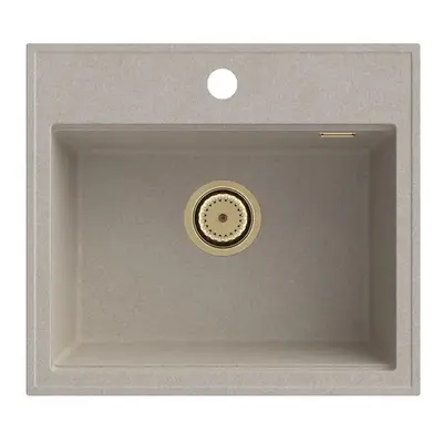 SINK Quality Mosogató minőségi Ferrum Új 5055, 1 kamrás gránit mosogató 560x500x210 mm + arany s