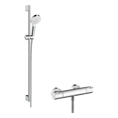 Zuhany csaptelep Hansgrohe Crometta zuhanyszettel együtt 150 mm fehér / króm 27813400