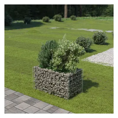 vidaXL horganyzott acél gabion magaságyás 90 x 50 x 50 cm