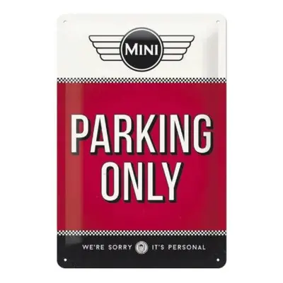 Fém tábla Mini Cooper - Parking Only