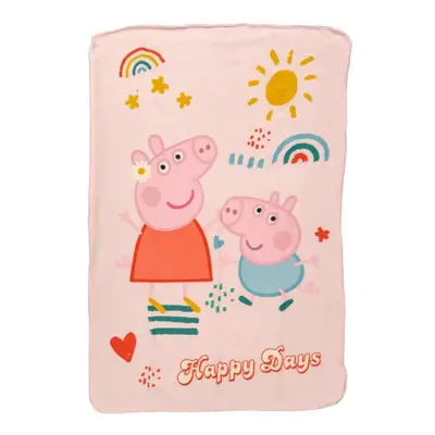 PEPPA PIG rózsaszín gyapjú gyerektakaró 100x140 cm