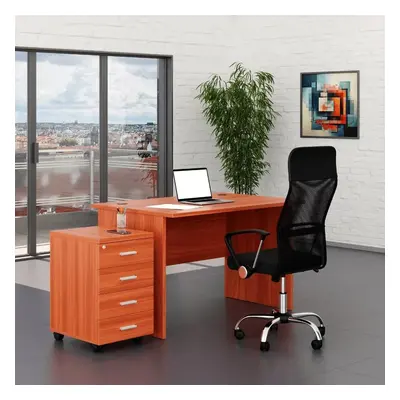 Irodabútor garnitúra SimpleOffice 1, 120 cm, cseresznye