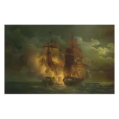 Reprodukció Battle Between the French Frigate 'Arethuse' and the English Frigate 'Amelia', Louis