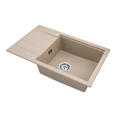 SINK Quality Mosogató Minőségi Ferrum Új 8010, 1 kamrás gránit mosogató 800x500x210 mm + króm sz