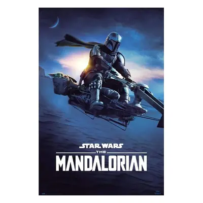 Plakát Star Wars: The Mandalorian - Speeder Bike 2