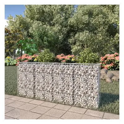 vidaXL horganyzott acél gabion fal fedéllel 200 x 20 x 85 cm