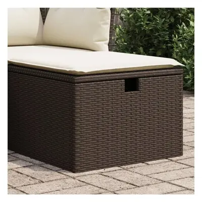 vidaXL barna polyrattan kerti szék párnával 55 x 55 x 37 cm