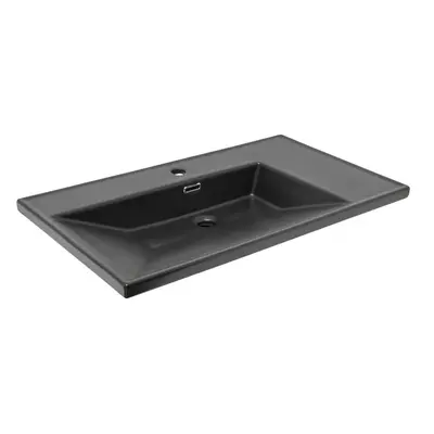 Cabinet washbasin SAT B-Way 81x46 cm black matt SATBW8046BKM