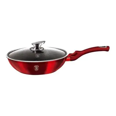 BerlingerHaus Wok fedővel (28 cm) Metallic Line Burgundy Edition BH/1265N