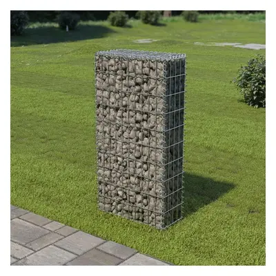 vidaXL horganyzott acél gabion fal fedéllel 50 x 20 x 100 cm