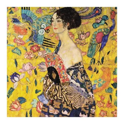 Reprodukció Woman with a fan, Gustav Klimt