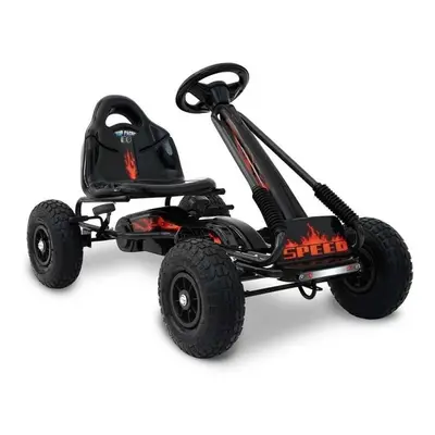 Pedálos gokart gyerekeknek, maximális súly 25 kg, 5 km/h, 97 x 61,5 cm, fekete/piros