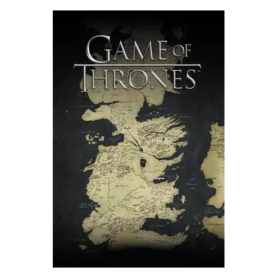 Művészi plakát Game of Thrones - Westeros map