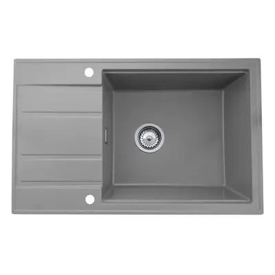 SINK Quality Mosogató Minőségi Ferrum Új 8010, 1 kamrás gránit mosogató 800x500x210 mm + króm sz