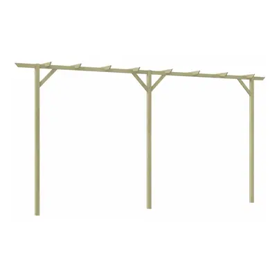 vidaXL fa kerti pergola 410 x 40 x 203 cm