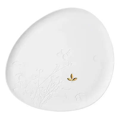 Räder Fehér porcelán tányér GOLD LEAF, nagy