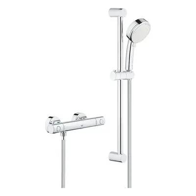 Grohe Grohtherm 800 Cosmopolitan - Zuhanygarnitúra fali termosztáttal, 2 fúvóka, króm 34768000