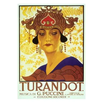 Reprodukció Cover by Anon of score of opera Turandot by Giacomo Puccini, 1926, Hohenstein, Adolf