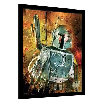 Keretezett poszter A Csillagok háborúja - Boba Fett Painted