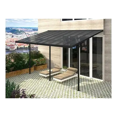 Rojaplast Bruce H alumínium pergola, szürke polikarbonáttal, 557x305cm (B557-1)