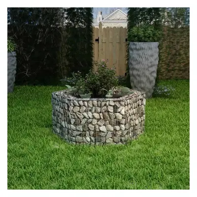 vidaXL hatszögletű gabion magaságyás 100 x 90 x 50 cm