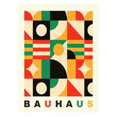 Reprodukció Original Bauhaus (No.4) in Red & Green