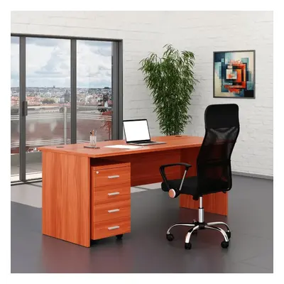 Irodabútor garnitúra SimpleOffice 1, 180 cm, cseresznye