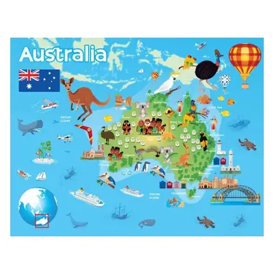 Illusztráció Australia Travel Map, drmakkoy