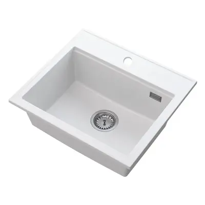 SINK Quality Mosogató Minőségi Ferrum Új 5055, 1 kamrás gránit mosogató 560x500x210 mm + króm sz