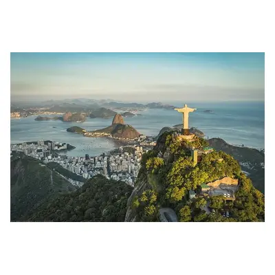 Plakát Rio de Janeiro - Christ and Botafogo Bay