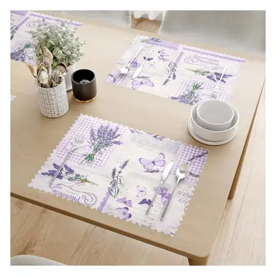 Goldea teflonbevonatú reggeliző alátét - patchwork - levandula és pillangó mintás - 2db 30 x 40 