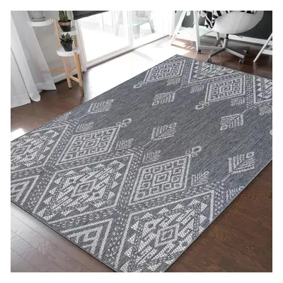 Egyedi szőnyeg modern geometrikus mintával - szürke Szélesség: 80 cm | Hossz: 150 cm