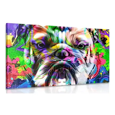 Kép pop art francia bulldog